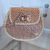 Pandora Straw Crossbody Bag | Natural and Brown Peas and Rice