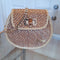 Pandora Straw Crossbody Bag | Natural and Brown Peas and Rice