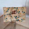 Isla Crossbody Straw Clutch | Black, Aqua, Yellow, and Natural Peas and Rice, Ric Rac and Checker