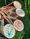 Lila Straw Handbag | Aqua and Natural