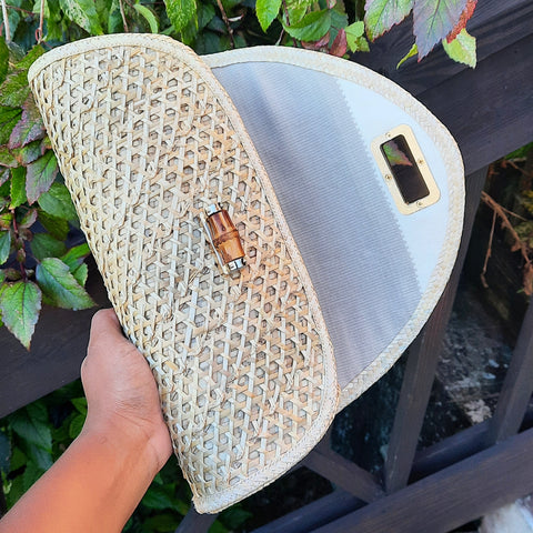 Panache Straw Purse | Natural Fishpot