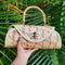 Panache Straw Purse | Brown and Natural