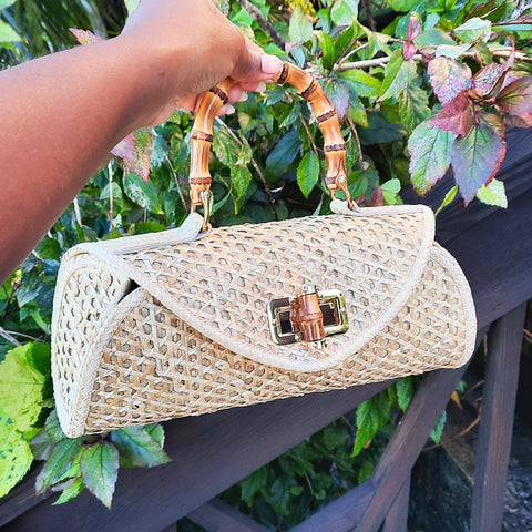 Panache Straw Purse | Natural Fishpot